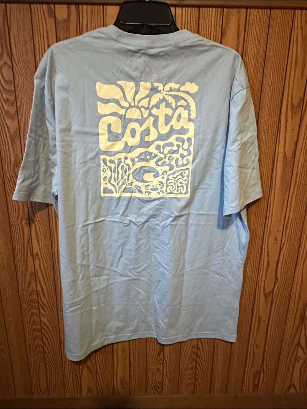 NWT Costa Men's Light Blue Graphic T-Shirt size XXL